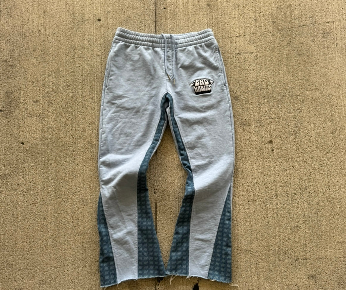 Flared Denim Sweatpants