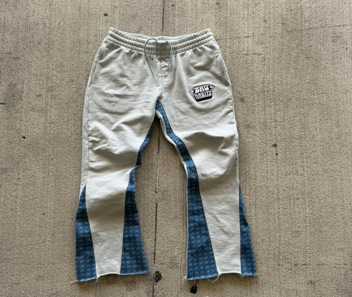 Flared Denim Sweatpants